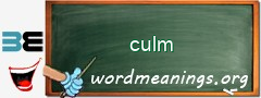 WordMeaning blackboard for culm